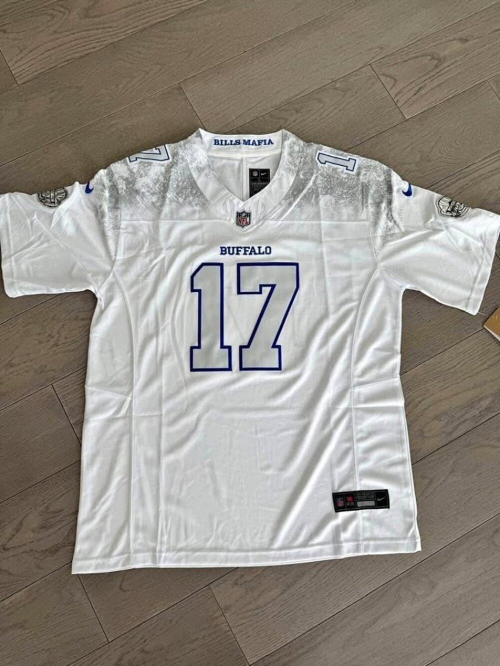 NFL Football Buffalo Bills Rivalry Josh Allen #17 Sewn Jersey Medium White